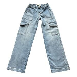 GOGO Women’s Skater Collection Light Blue Denim Baggy Elastic Waist Size 00/23